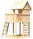 Akubi Stelzenhaus Frieda mit Kletterwand naturbelassen