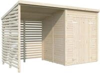 Palmako Ger&auml;tehaus Leif 3,0 m&sup2; + 2,9 m&sup2; Anbau - 16 mm transparent...