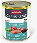 animonda Gran Carno Adult 800g Dose Hundenassfutter 6 x 800 Gramm Lachs + Spinat