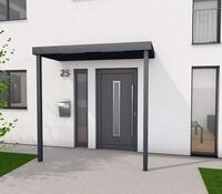 Gutta Rechteckvordach BS Plus XL 250 mit Pfosten (neues Modell) Entw&auml;sserung &uuml;ber