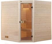 Weka Sauna Valida Eck Gr. 2 mit Glast&uuml;r - Massivholzsauna 38 mm mit...