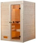 Weka Sauna Valida Gr. 1 mit Glast&uuml;r - Massivholzsauna 38 mm 4,5 kW