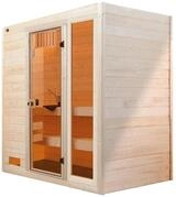 Weka Sauna Valida Gr. 2 mit Glast&uuml;r + Fenster - Massivholzsauna 38 mm 7,5 kW