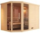 Weka Premium Massivholz-Elementsauna Kemi Eck 2 Ganzglast&uuml;r u....