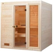 Weka Sauna 537 / Valida Gr. 3 mit Glast&uuml;r+Fenster - Massivholzsauna 38 mm 9 kW