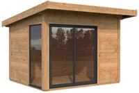 Palmako Gartenhaus Andrea 7,5 m&sup2; Slide Plus - 44 mm hellbraun tauchgrundiert