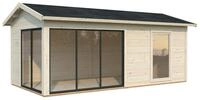 Palmako Gartenhaus Amanda 17,1 m&sup2; Slide Plus- 44 mm transparent tauchgrundiert