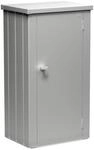 Biohort Terrassenschrank Julia B 77 x T 57 x H 140 cm (Gr&ouml;&szlig;e M) silber-metallic