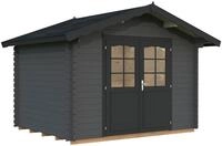 Palmako Gartenhaus Vivian 6,9 m&sup2; - 28 mm Grau dunkelgrau/anthrazit