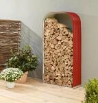 Vitavia Kaminholzregal Lignum Hoch B 99 x T 40 x H 200 cm Rubinrot