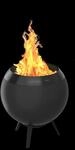 h&ouml;fats MOON 45 All Black Feuerschale mit niedrigem Fu&szlig;