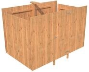 Palmako Karl 23,1 m&sup2; - Anbauschuppen 6,2 m&sup2; Hellbraun tauchimpr&auml;gniert