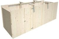 Palmako Karl 40,6 m&sup2; - Anbauschuppen 10,9 m&sup2; Transparent tauchimpr&auml;gniert