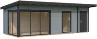 Palmako Gartenhaus Andrea 21,1 m&sup2; Slide - 44 mm hellgrau/anthrazit lackiert