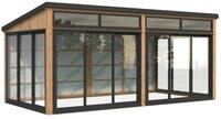 Palmako Glashaus Saga 16,2 m&sup2; Slide Plus (Wintergartenanbau inkl. R&uuml;ckwand)