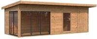 Palmako Gartenhaus Andrea 21,1 + 7,9 m&sup2; Slide Plus - 44 mm hellbraun...