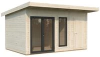 Palmako Gartenhaus Aurelia 12,4 m&sup2; - 44 mm transparent tauchgrundiert