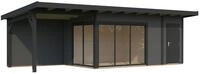 Palmako Gartenhaus Andrea 15,2 + 7,9 m&sup2; Slide Plus 44 mm dunkelgrau/anthrazit