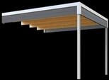Weka Anbaudach f&uuml;r Gartenhaus Batu 3 dunkelgrau 300 x 300 cm