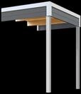 Weka Anbaudach f&uuml;r Gartenhaus Batu 1 dunkelgrau 150 x 200 cm