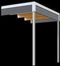 Weka Anbaudach f&uuml;r Gartenhaus Batu 2 dunkelgrau 150 x 250 cm