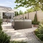 KGT Fr&uuml;hbeet Aufsatz f&uuml;r Aluminium Hochbeet 210 Profile anthrazit (B2,05 x T0,91 x