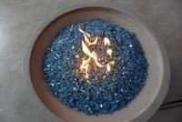 Gardenforma Deko Glas Splitt f&uuml;r Gas-Feuerstellen, Caribbean Blue 5-8 mm, 10 kg