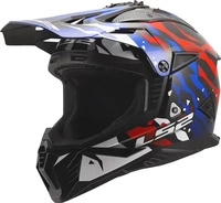 LS2 05127165, LS2 Crosshelm MX708 Fast II Grotesk Grau Blau Rot XL