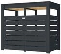 Karibu M&uuml;lltonnenbox f&uuml;r 2 240 Liter Tonnen anthrazit B 158 cm x T 88 cm 