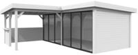 Palmako Carport/Pavillon Connect Lenna 24,9 m&sup2; Set 422 Slide wei&szlig; lackiert