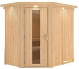 Karibu Sauna Saja - 68 mm Systemsauna - 230 Volt Plug & Play-Ohne Ofen-Inkl.