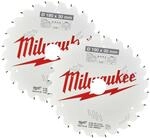Milwaukee Kreiss&auml;geblatt Holz f&uuml;r Handkreiss&auml;gen Doppelpack 2x 190/30 mm Z24