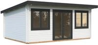 Palmako Gartenhaus Lisandra 19,4 m&sup2; - 44 mm wei&szlig;/anthrazit lackiert