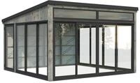 Palmako Glashaus Saga 16,6 m&sup2; Slide grau tauchgrundiert