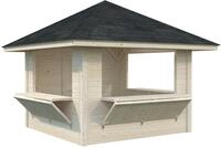 Palmako Marktstand Bianca 8,3 m&sup2; Set 106 - 28 mm Transparent tauchgrundiert