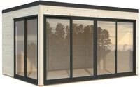 Palmako Gartenhaus Serena 12,6 m&sup2; Set 1 Slide - 44 mm naturbelassen