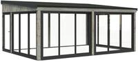 Palmako Glashaus Lumi 23,3 m&sup2; - (Wintergartenanbau) Slide Plus grau...