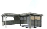 Palmako Gartenhaus Connect Lenna 24,9 m&sup2; Set 710 Slide Plus mit
