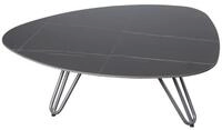 Garden Pleasure Tisch ALINA 110 x 88 x 33 cm, Aluminium Grau / Stein...