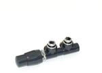 Ximax Mittenanschlussgarnitur Twins Eckform anthrazit 16 mm Kunststoffrohr