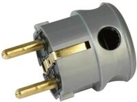 Kopp Kunststoff-Schutzkontakt-Winkelstecker silber