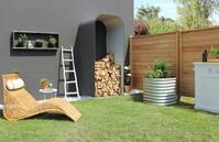 Vitavia Kaminholzregal Lignum Hoch B 99 x T 86 x H 223 cm Granitgrau