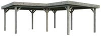 Palmako Carport/Pavillon Connect Lenna 24,9 m&sup2; grau tuchgrundiert