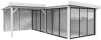 Palmako Carport/Pavillon Connect Lenna 24,9 m&sup2; Set 414 Slide wei&szlig; lackiert