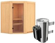 Karibu Sauna Tonja - 68 mm Systemsauna - 230 Volt Plug & Play-3,6 kW Plug&Play...