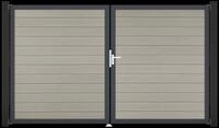 GroJa Solid Steckzaun Tor Terra DIN rechts 300x180x4 cm Alu-Rahmen DB 703,