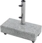 doppler Granitsockel ACTIVE Balkon mit Rollen, 25 kg, Hellgrau