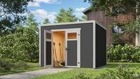 Weka Design-Gartenhaus Batu - 28 mm - Modern Storage 250 x 250 cm (Batu 2) + 300 cm