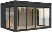 Palmako Gartenhaus Serena 12,6 m&sup2; Set 2 Slide Plus - 44 mm anthrazit lackiert