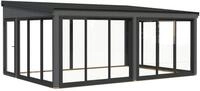 Palmako Glashaus Lumi 23,3 m&sup2; - (Wintergartenanbau) Slide Plus dunkelgrau...